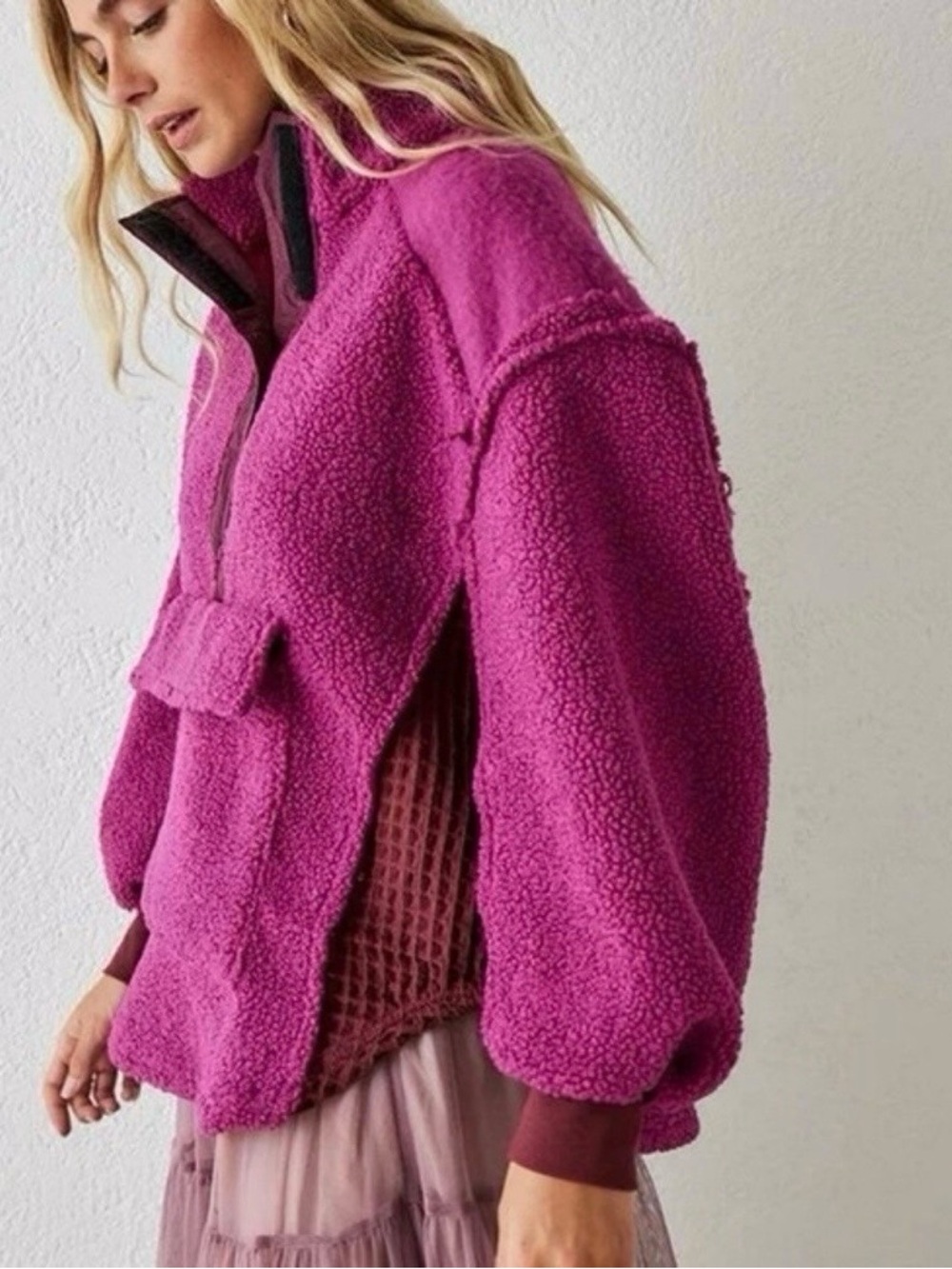 BDG Oversized Pullover Sherpa Sweater Size XS